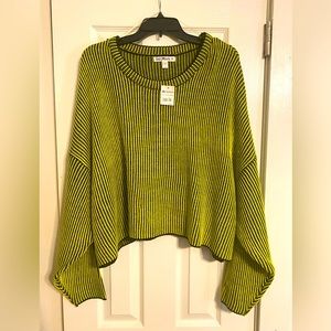 Striped Sweater Crop Top